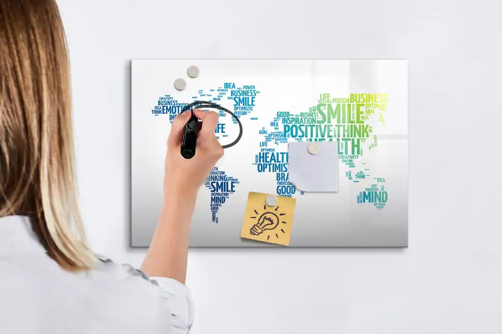 Tableau magnétique à dessiner avec mots doux