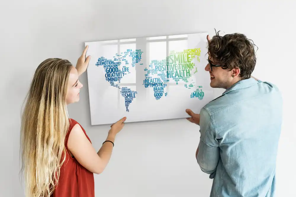 Tableau magnétique à dessiner avec mots doux