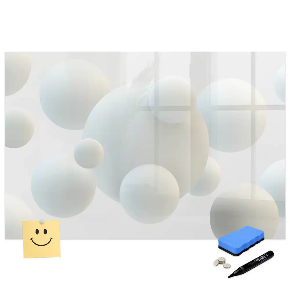 Tableau magnétique pour écriture motif ballons de football abstraits
