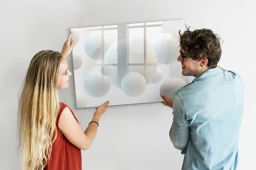 Tableau magnétique pour écriture motif ballons de football abstraits