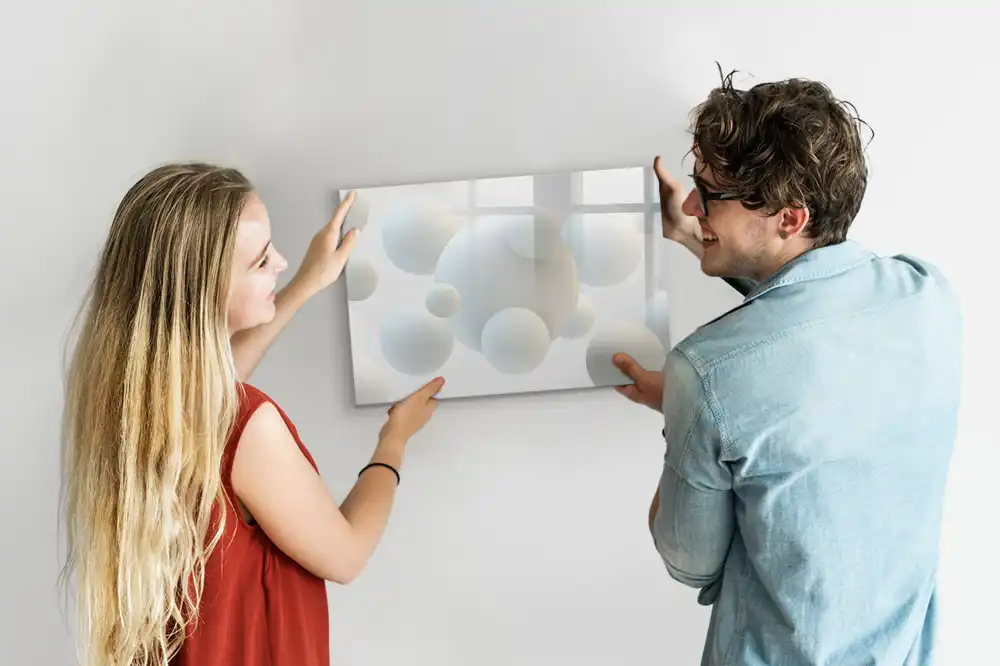 Tableau magnétique pour écriture motif ballons de football abstraits