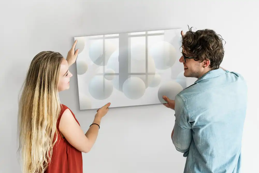 Tableau magnétique pour écriture motif ballons de football abstraits