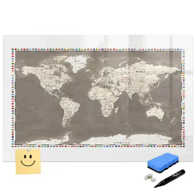 Tableau magnétique éducatif continents de la Terre