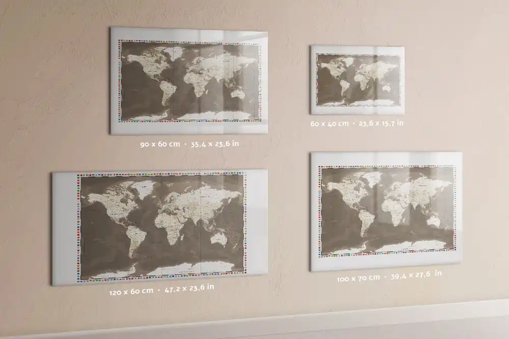 Tableau magnétique éducatif continents de la Terre