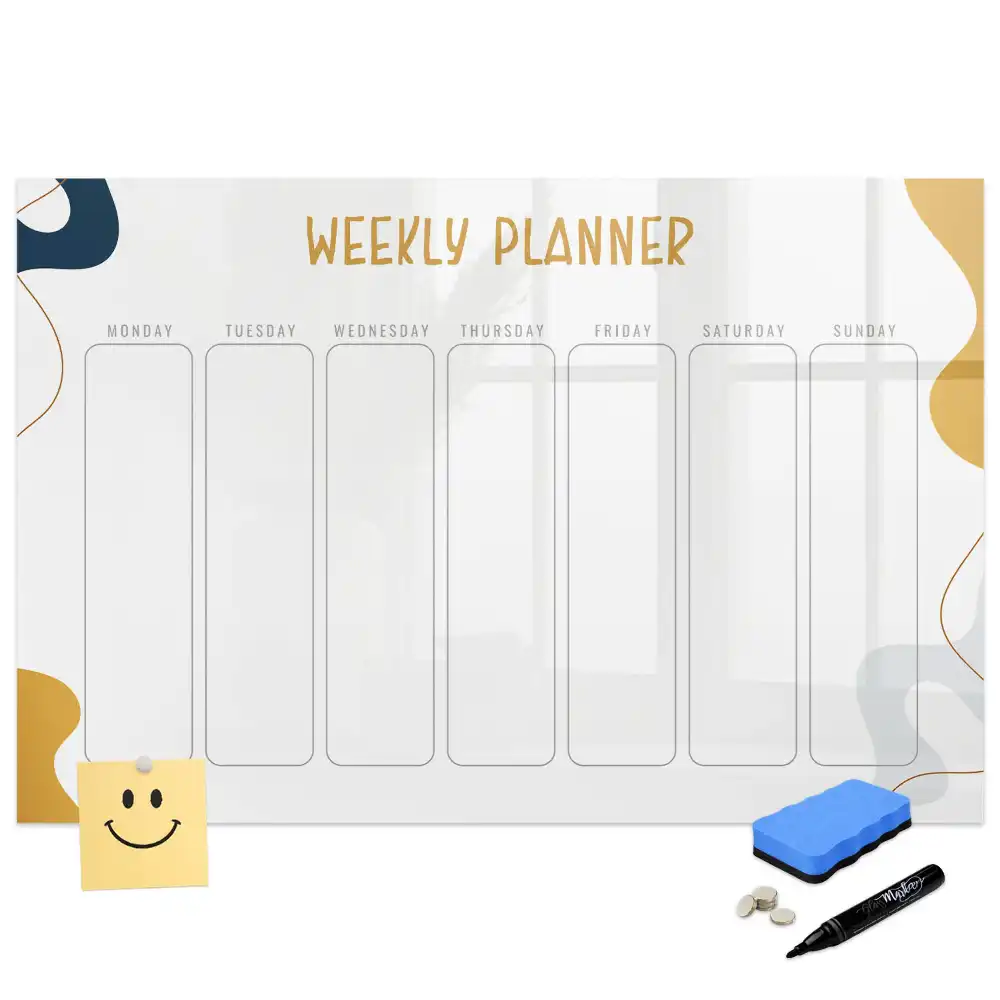 Tableau magnétique hebdomadaire pour organisation et écriture