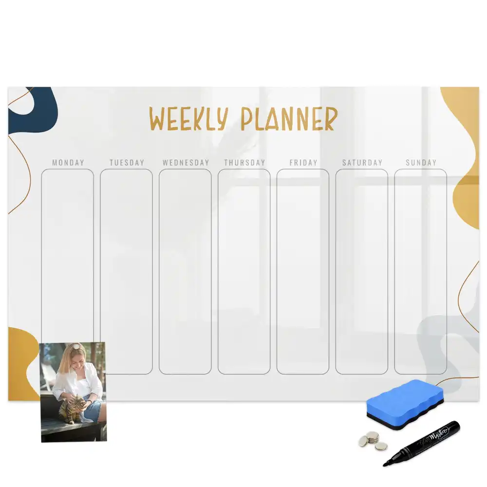 Tableau magnétique hebdomadaire pour organisation et écriture
