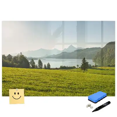 Tableau magnétique à dessiner motif champs et vallées de montagne