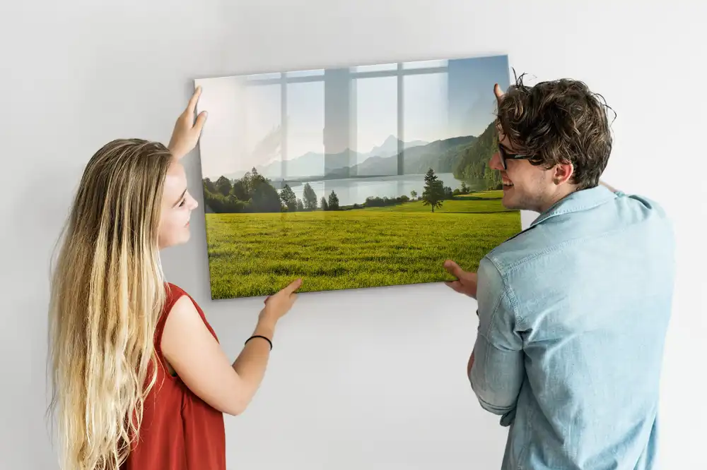 Tableau magnétique à dessiner motif champs et vallées de montagne
