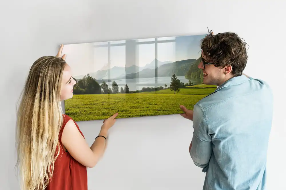 Tableau magnétique à dessiner motif champs et vallées de montagne