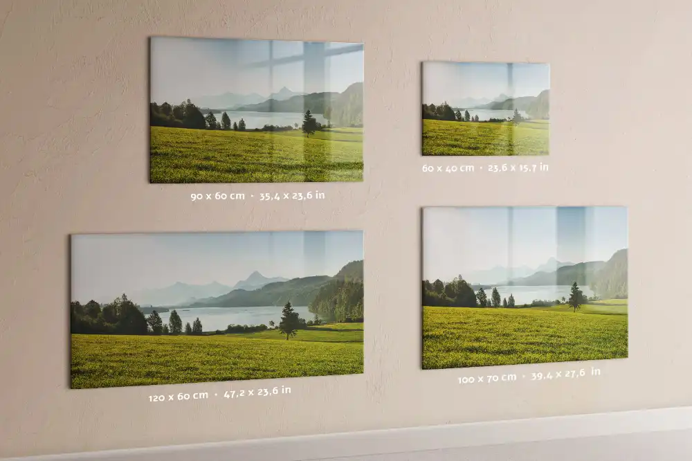 Tableau magnétique à dessiner motif champs et vallées de montagne