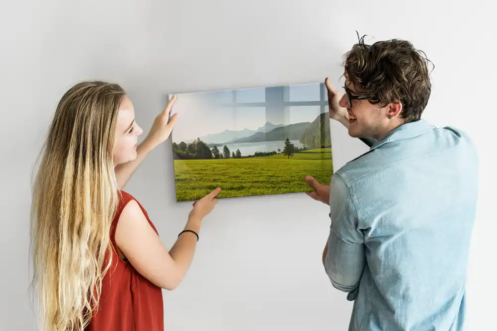 Tableau magnétique à dessiner motif champs et vallées de montagne
