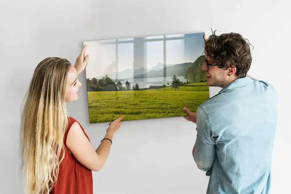 Tableau magnétique à dessiner motif champs et vallées de montagne