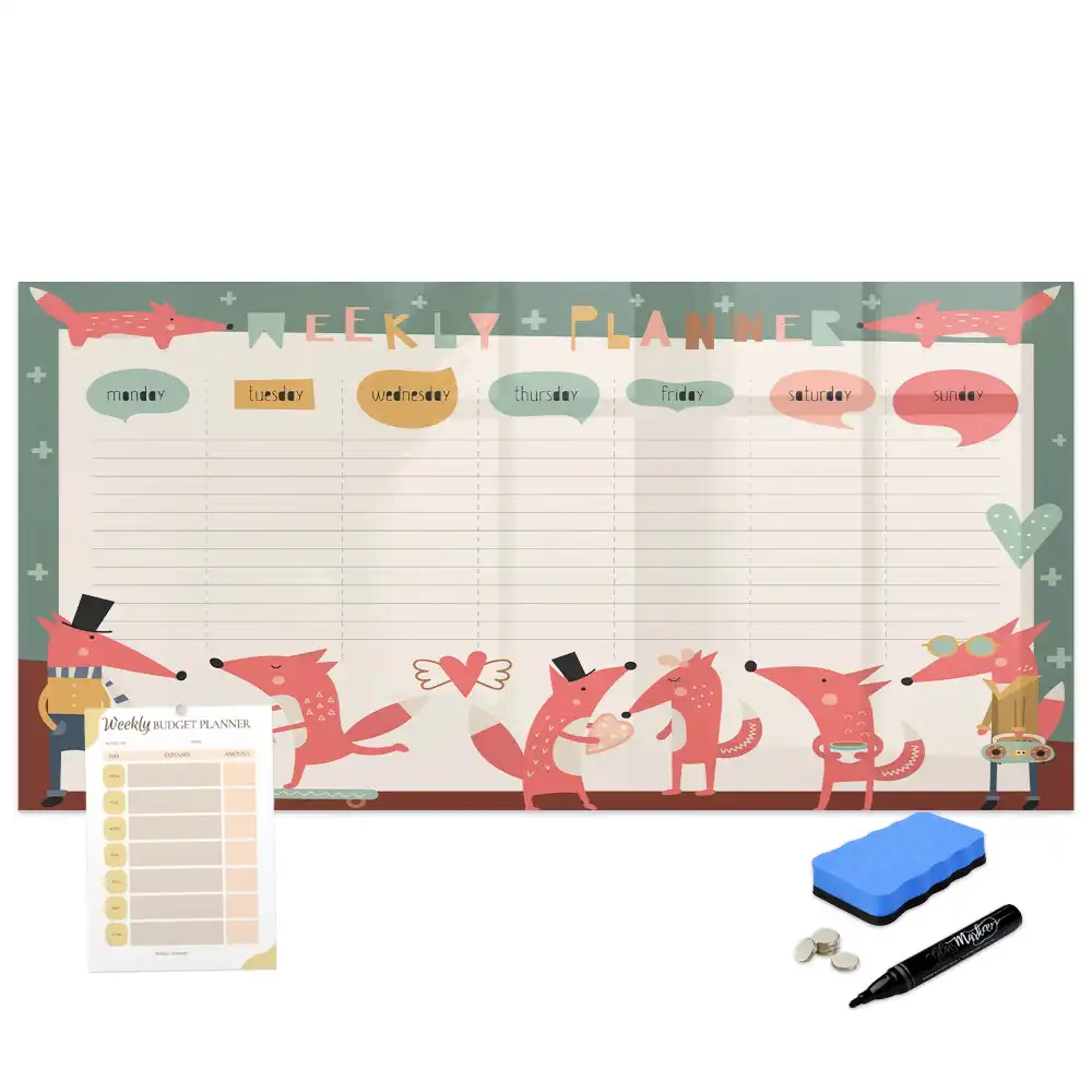 Tableau magnétique hebdomadaire pour l'organisation du temps des enfants