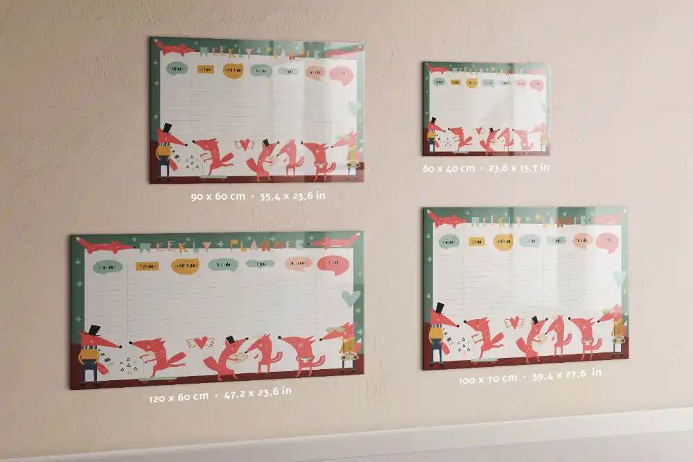 Tableau magnétique hebdomadaire pour l'organisation du temps des enfants