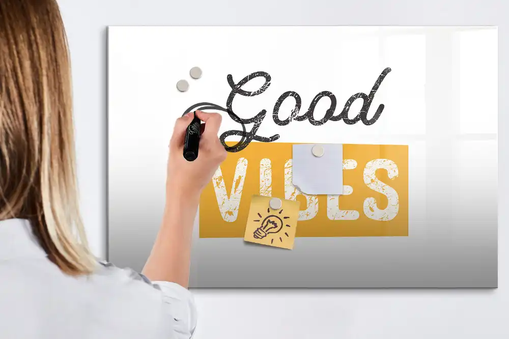 Tableau magnétique pour dessin avec citation inspirante