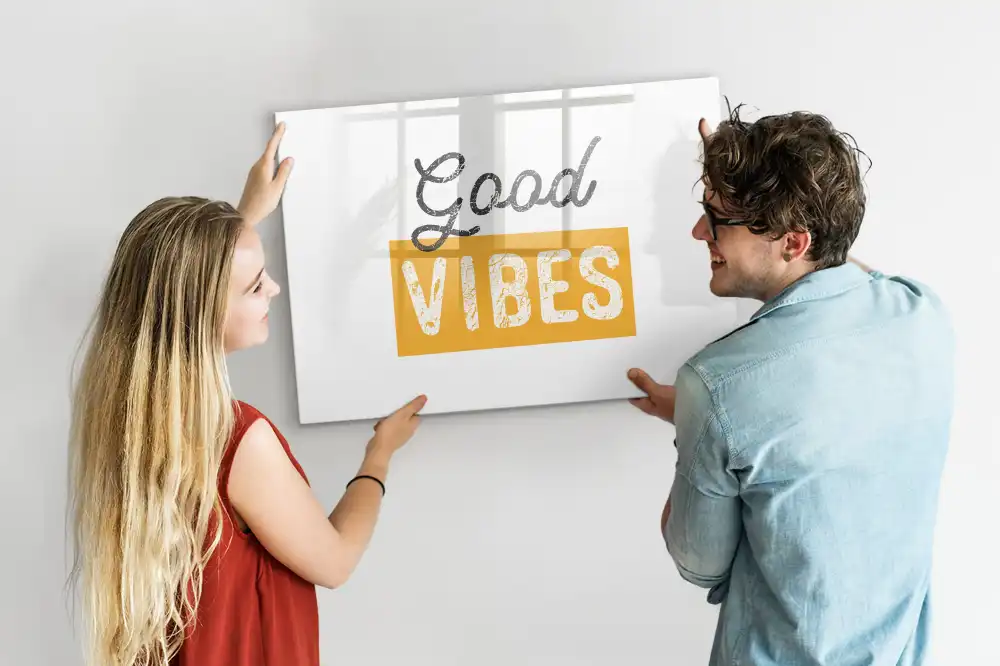 Tableau magnétique pour dessin avec citation inspirante