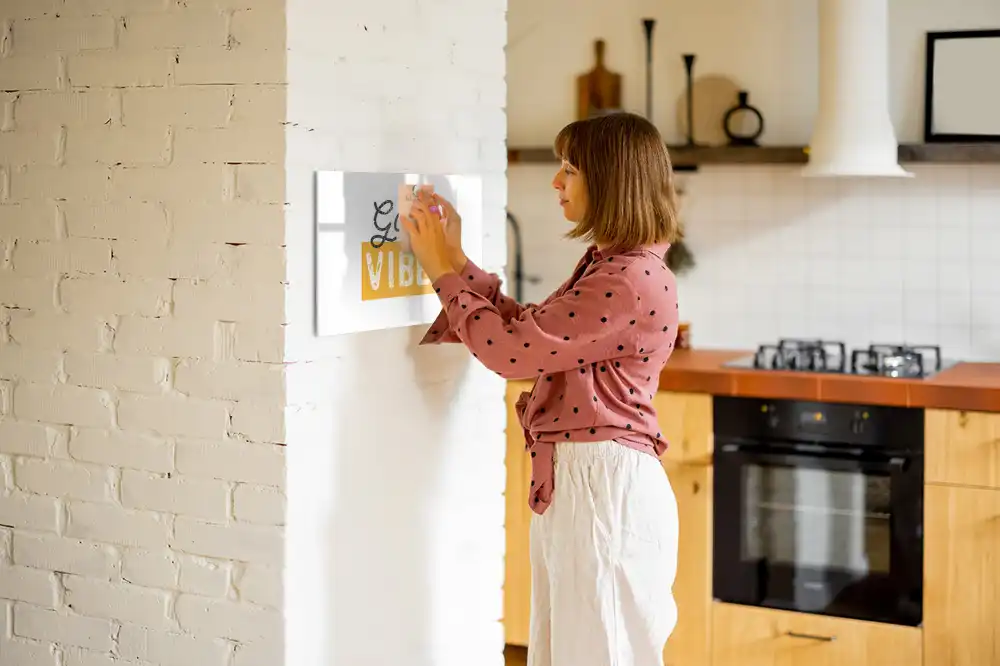 Tableau magnétique pour dessin avec citation inspirante