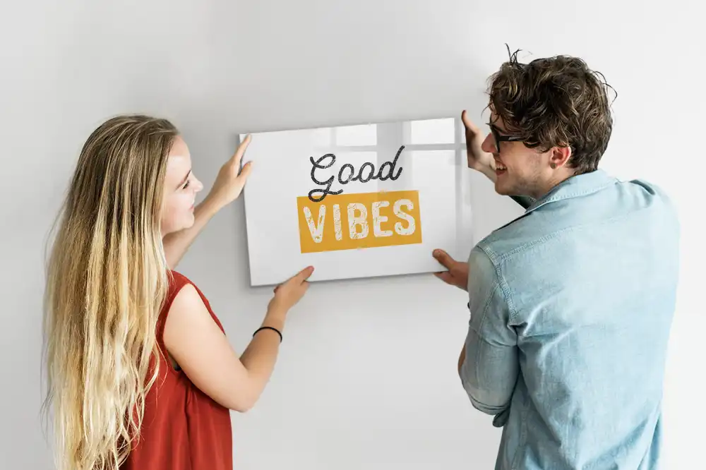 Tableau magnétique pour dessin avec citation inspirante