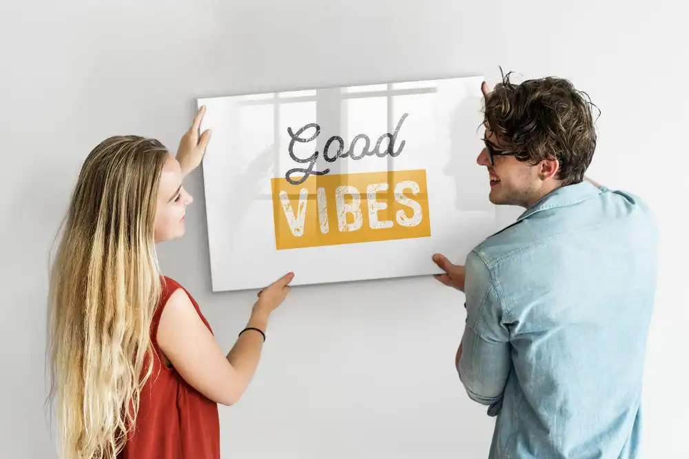 Tableau magnétique pour dessin avec citation inspirante