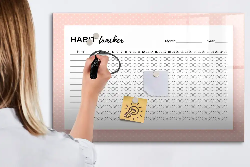 Tableau magnétique pour le suivi des habitudes quotidiennes