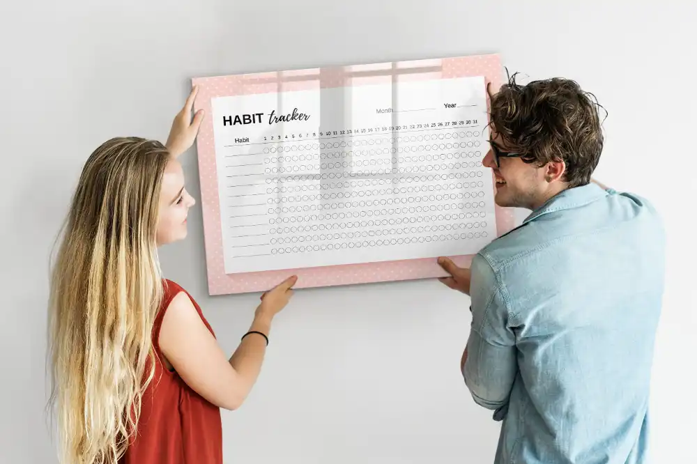 Tableau magnétique pour le suivi des habitudes quotidiennes