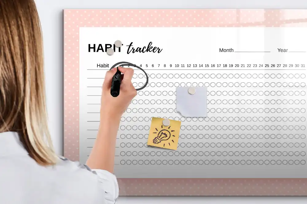 Tableau magnétique pour le suivi des habitudes quotidiennes