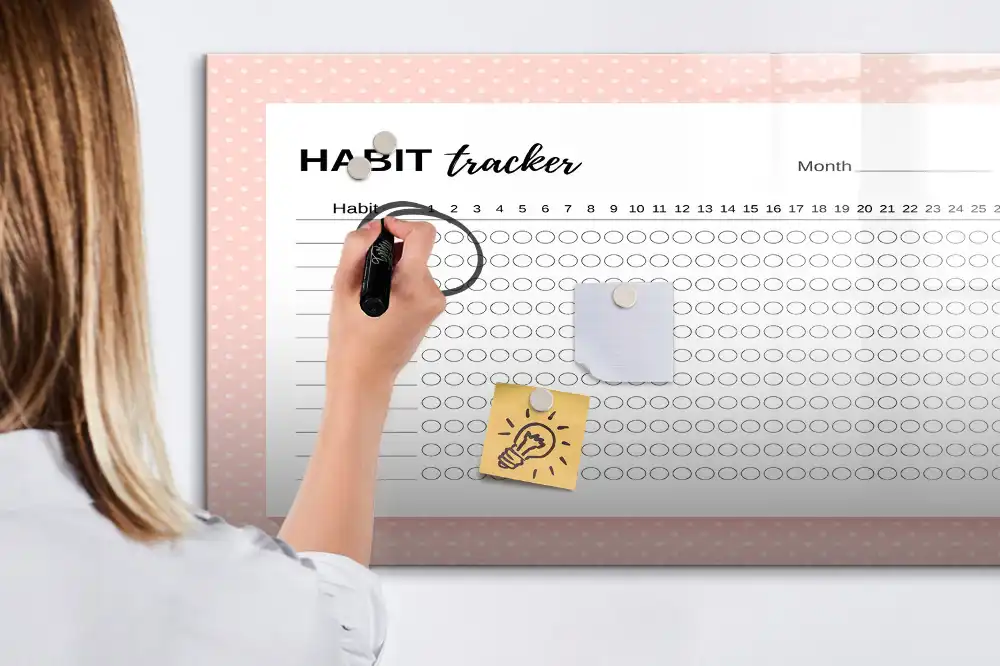 Tableau magnétique pour le suivi des habitudes quotidiennes