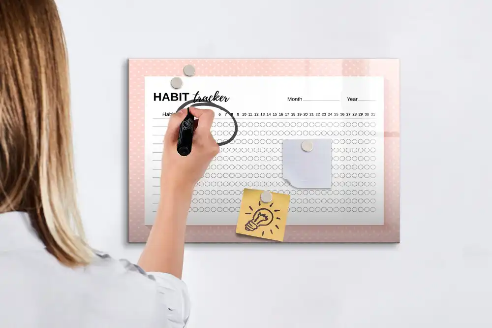 Tableau magnétique pour le suivi des habitudes quotidiennes