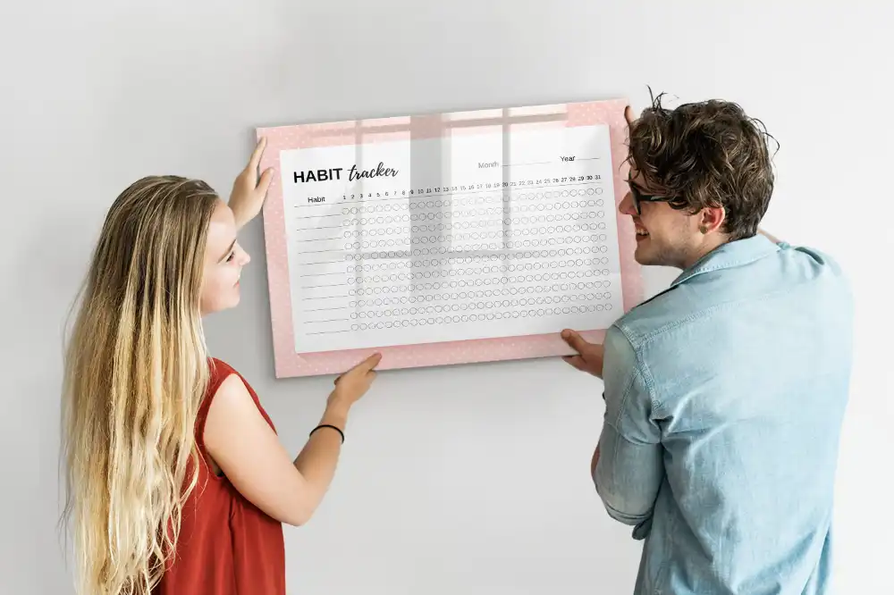Tableau magnétique pour le suivi des habitudes quotidiennes