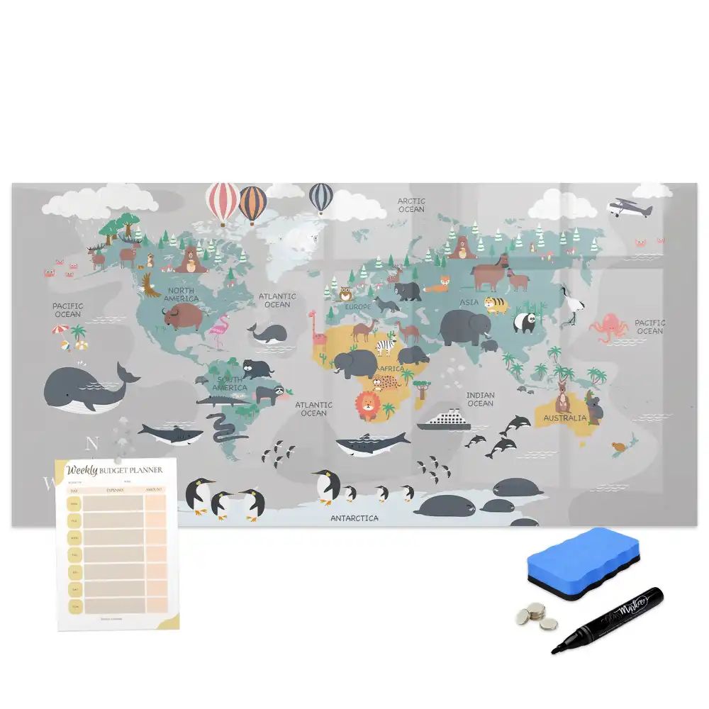 Tableau magnétique pour dessin motif globe animé