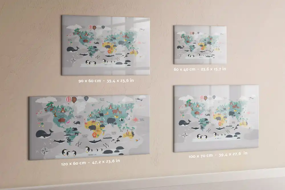 Tableau magnétique pour dessin motif globe animé