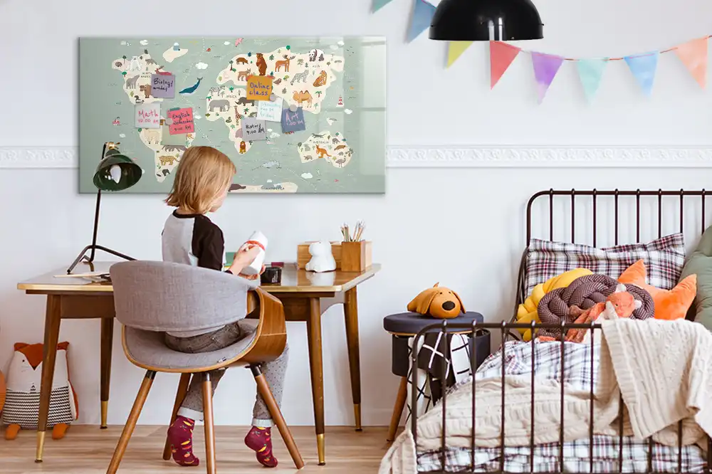 Tableau magnétique éducatif Atlas mondial des animaux