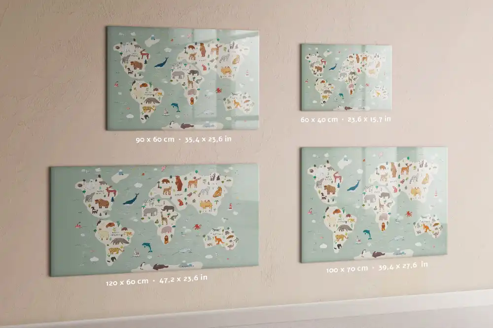 Tableau magnétique éducatif Atlas mondial des animaux