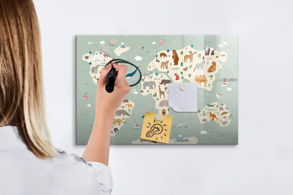Tableau magnétique éducatif Atlas mondial des animaux