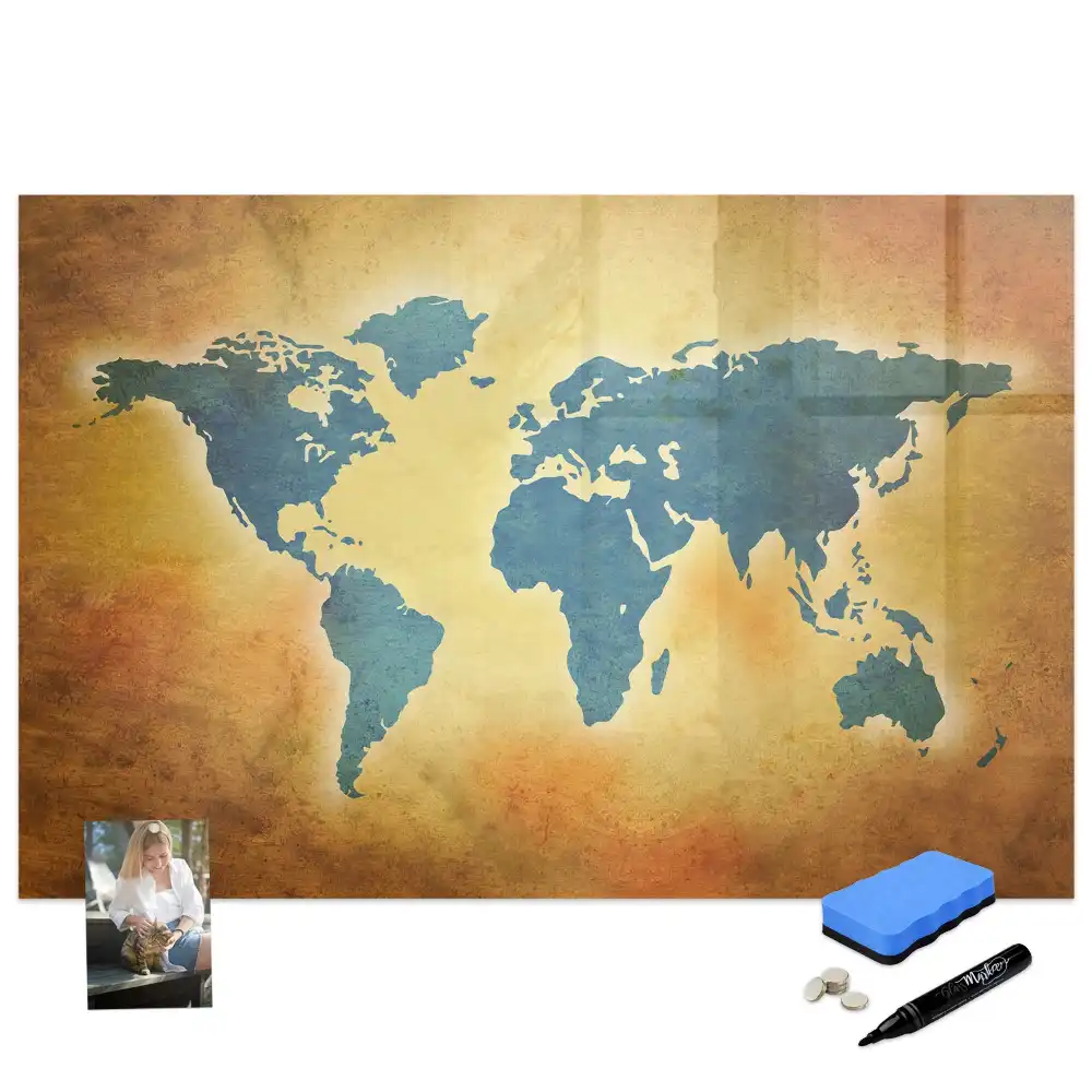 Tableau magnétique carte du monde classique