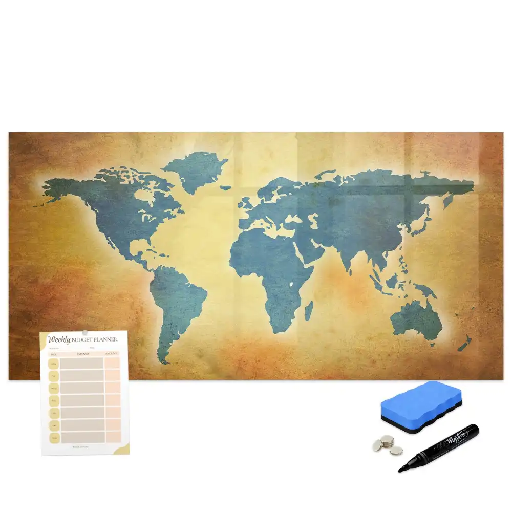 Tableau magnétique carte du monde classique