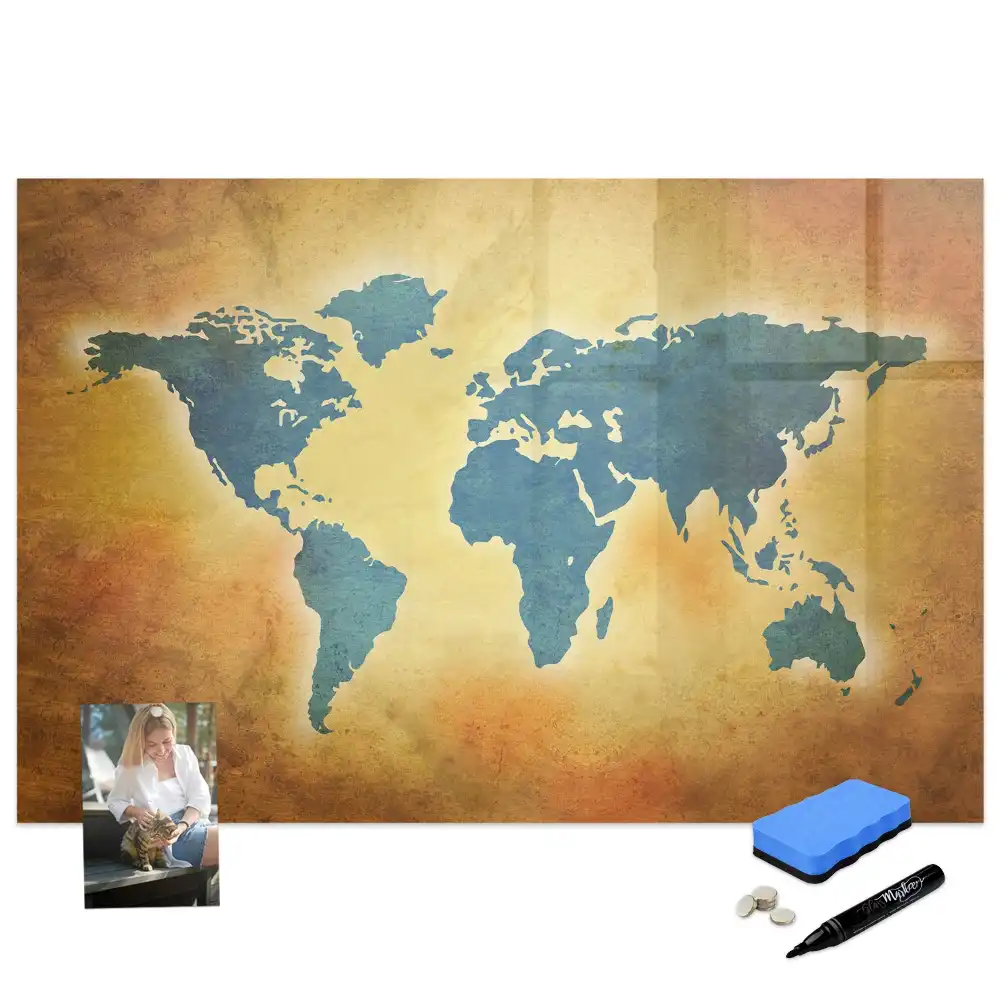 Tableau magnétique carte du monde classique