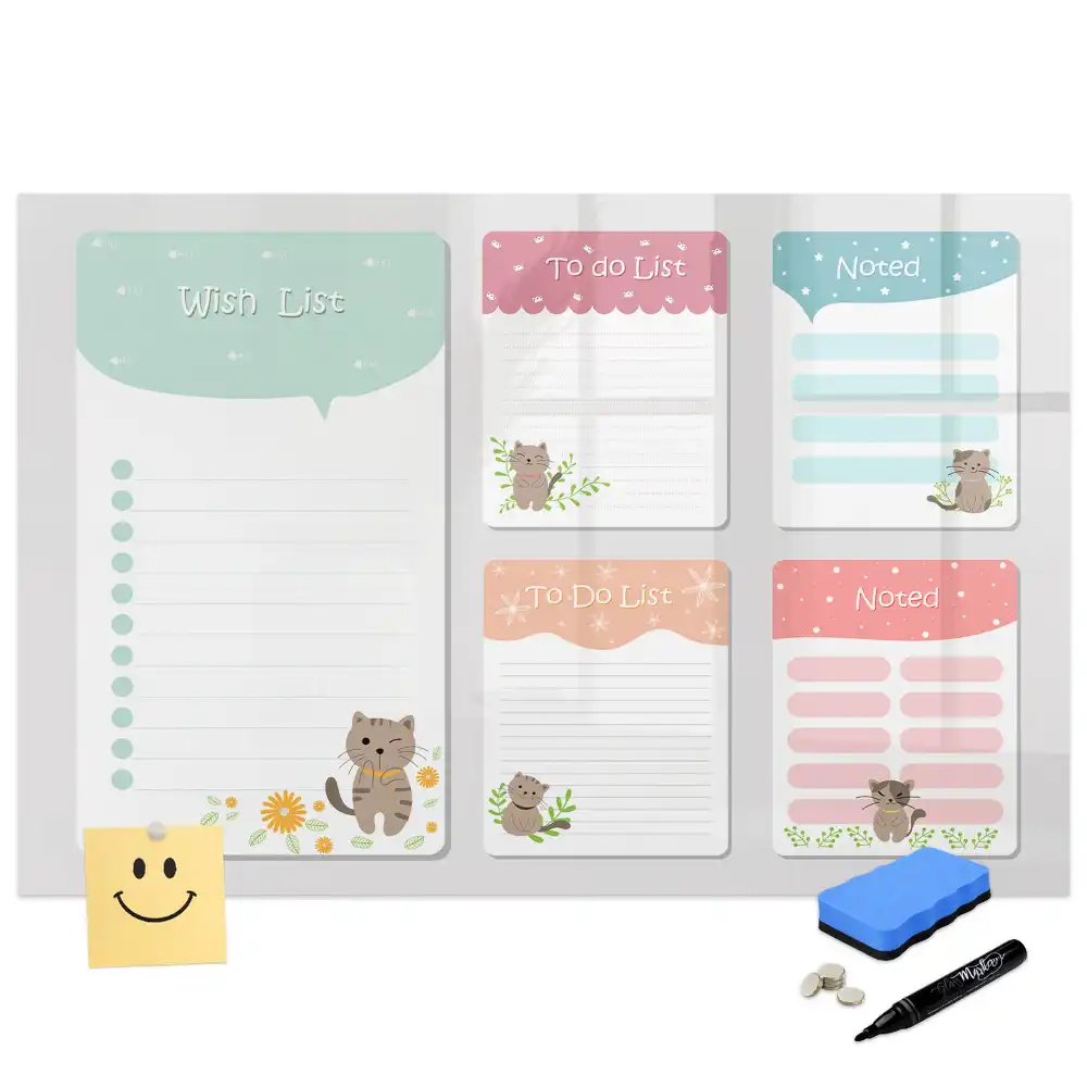 Tableau magnétique pour liste de rêves et souhaits