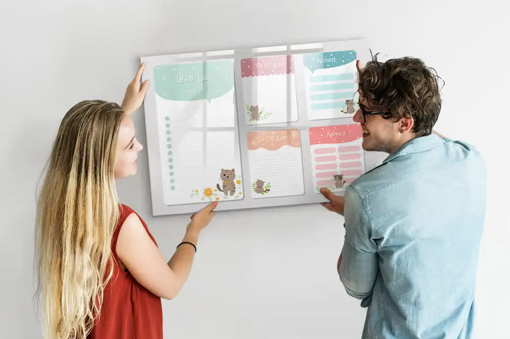 Tableau magnétique pour liste de rêves et souhaits