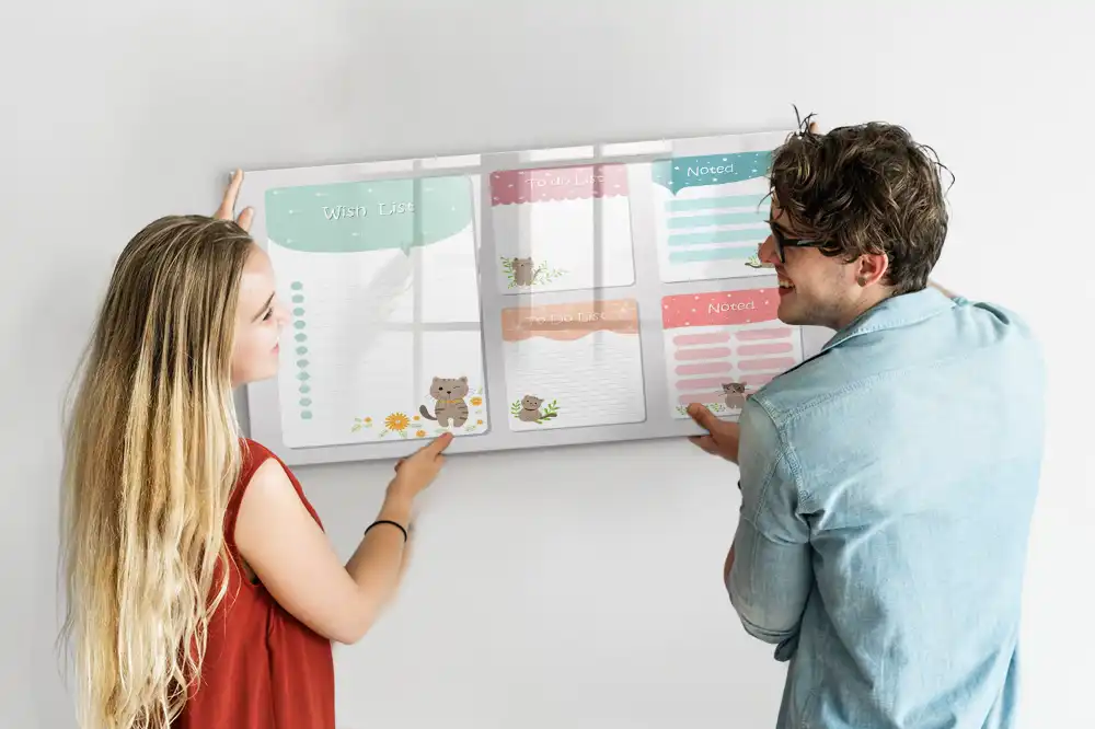Tableau magnétique pour liste de rêves et souhaits