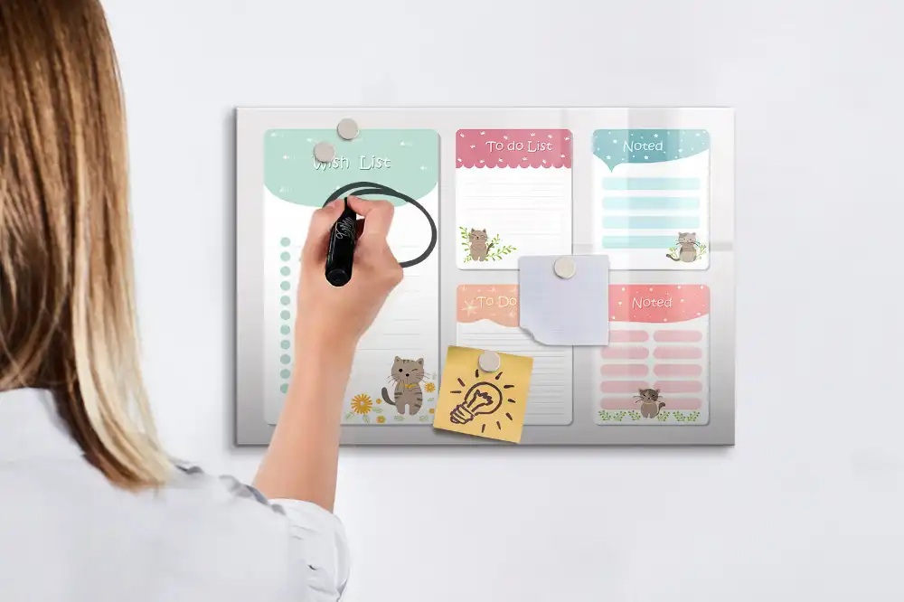 Tableau magnétique pour liste de rêves et souhaits