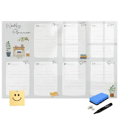 Tableau magnétique hebdomadaire de 7 jours pour calendrier