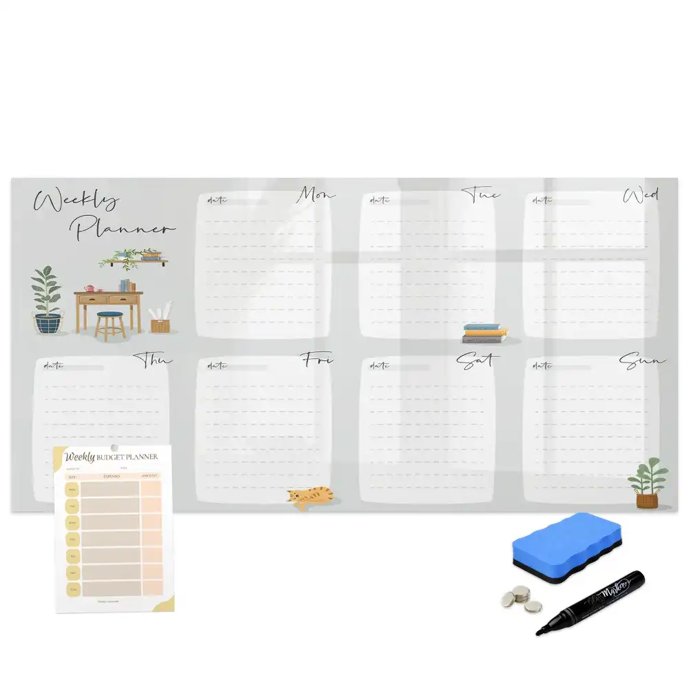 Tableau magnétique hebdomadaire de 7 jours pour calendrier