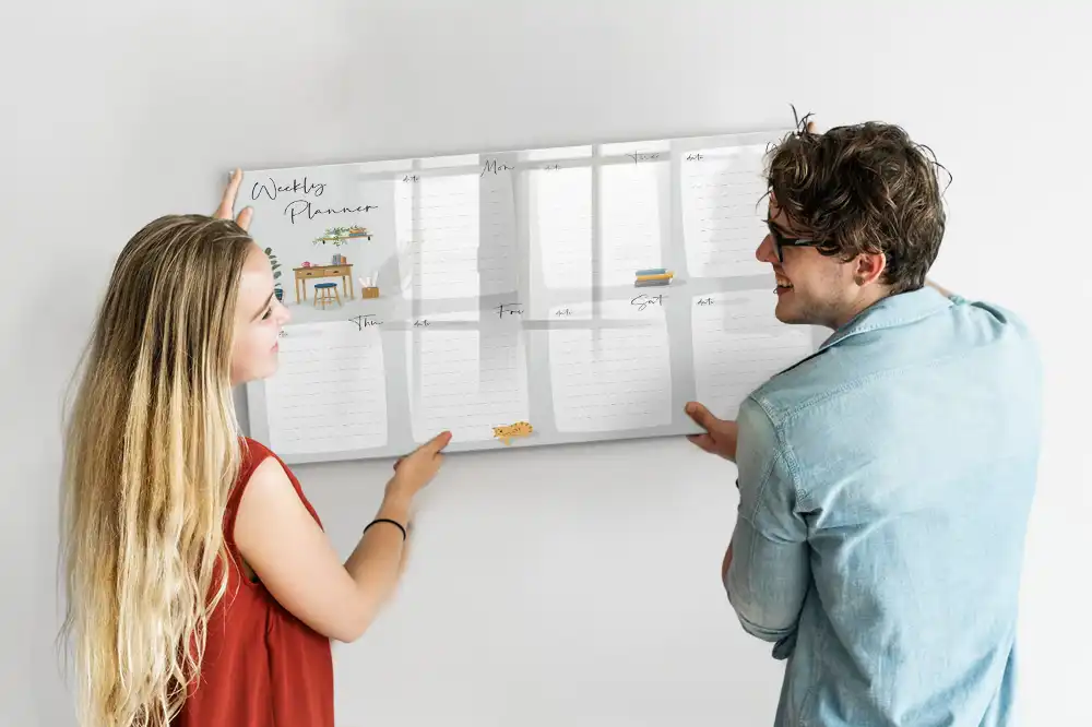 Tableau magnétique hebdomadaire de 7 jours pour calendrier
