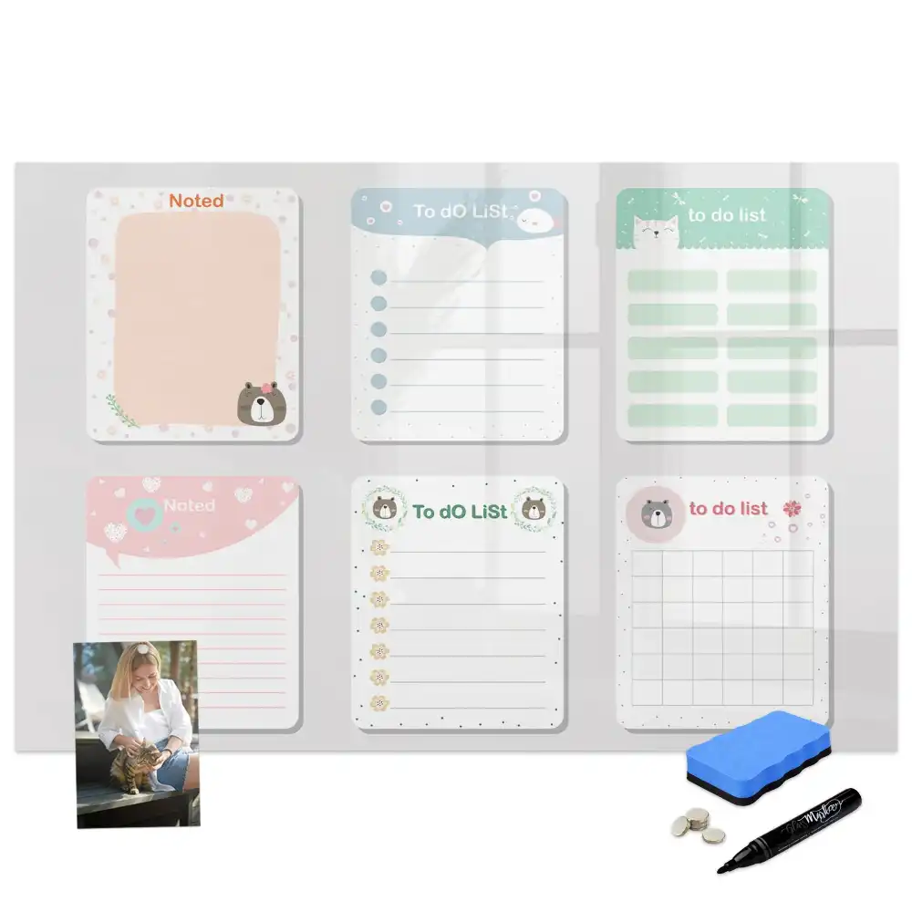 Tableau magnétique pour dessin avec cartes de modèles colorées