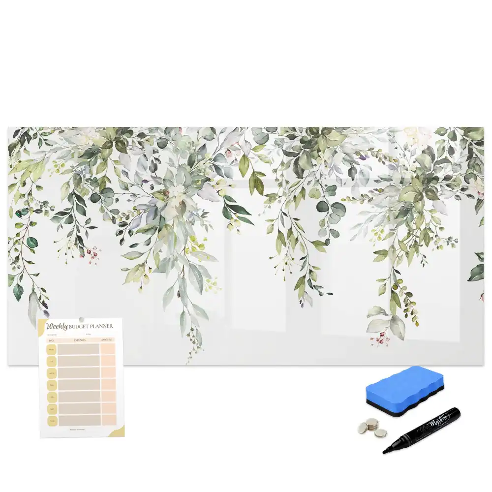 Tableau magnétique pour écriture motif nature printanière en fleurs