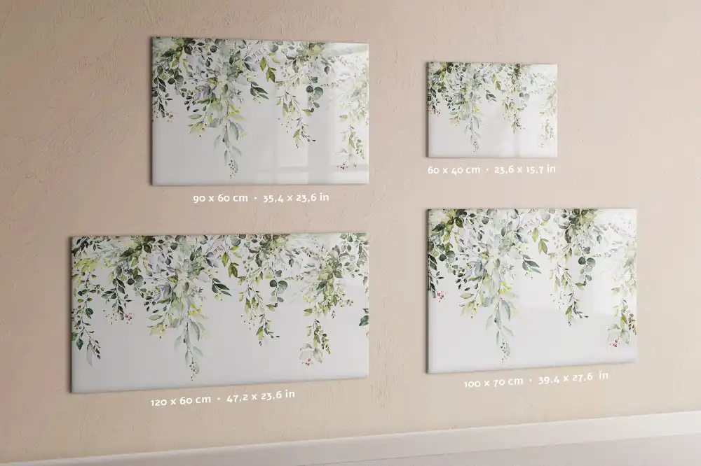 Tableau magnétique pour écriture motif nature printanière en fleurs