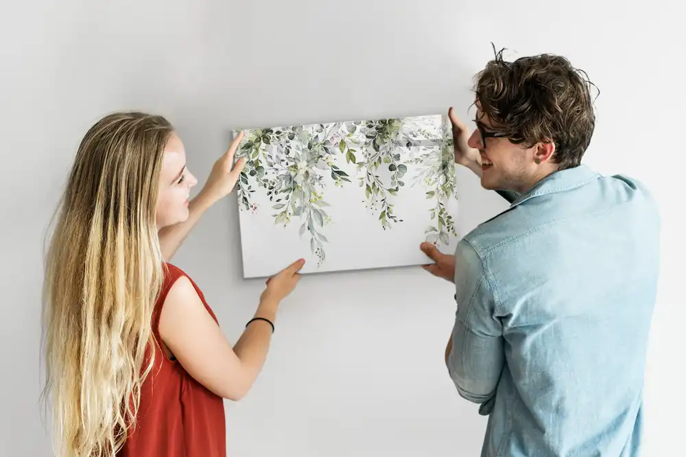 Tableau magnétique pour écriture motif nature printanière en fleurs
