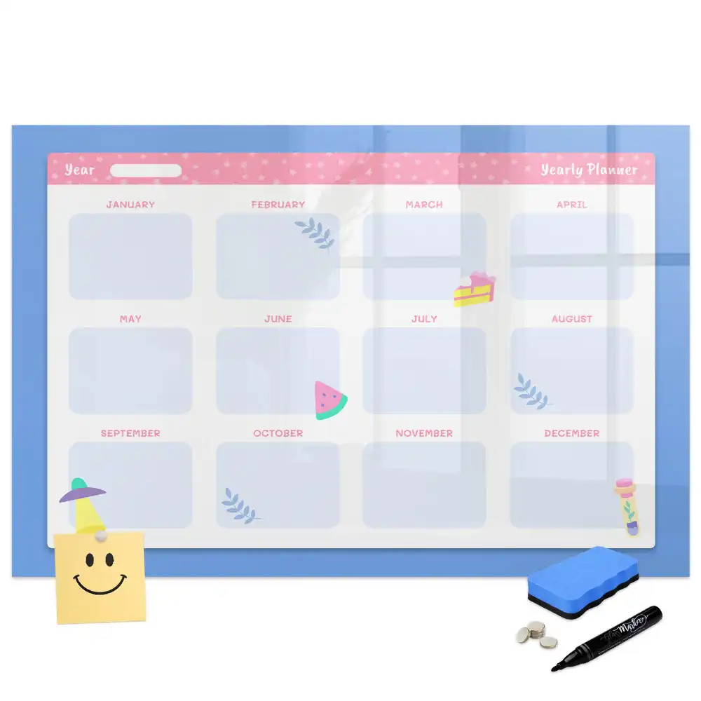 Tableau magnétique effaçable de planification mensuelle