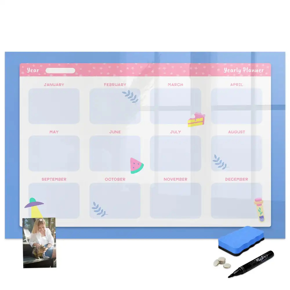 Tableau magnétique effaçable de planification mensuelle